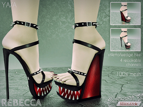Sims 3 — Madlen Rebecca Shoes by MJ95 — New shoes for your sim! This pack contains 2 pairs of shoes. Wedge and stiletto
