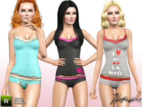 Sims 3 — Harmonia Set 168 by Harmonia — Supersmooth and stretchy, just like our Seamless Little panties, this sleek cami.