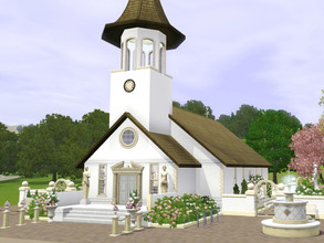 Sims 3 — Romantic Wedding Church by Wimmie — A new romantic wedding church for your city or town. Which month is better