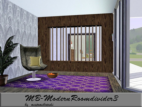 Sims 3 — MB-ModernRoomdivider3 by matomibotaki — MB-ModernRoomdivider3, large room-divider mesh with 2 recolorable areas