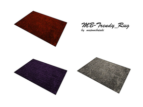 Sims 3 — MB-Trendy_Rug by matomibotaki — MB-Trendy_Rug, 5x3 large new rug mesh with fluffy structure, recolorable and