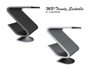 Sims 3 — MB-Trendy_Endtable by matomibotaki — MB-Trendy_Endtable, new s-lined modern endtable mesh, with 2 recolorable