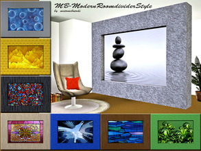 Sims 3 — MB-ModernRoomdividerStyle by matomibotaki — MB-ModernRoomdividerStyle, stylish, large wall-high