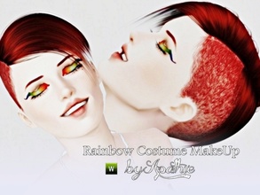 Sims 3 — Rainbow Long Line - Costume MakeUp by Apathie2 — ~ a long line ~ gives the beauty of the eye ~ age: adult /