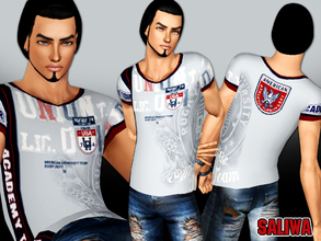Sims 3 — Rugby Sport Tshirt by saliwa — New Style Casual and other style wear top for male sims.