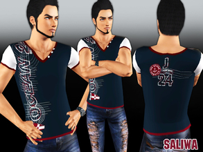 Sims 3 — Ocean Tshirt by saliwa — Stylish Tshirt for male clothing