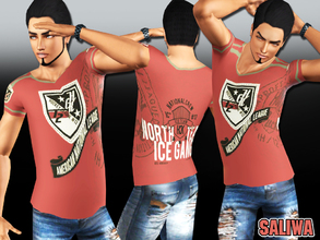 Sims 3 — North Gang Thirt by saliwa — Stylish Tops for male sims.
