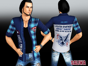 Sims 3 — Eagle Predator Shirt by saliwa — Different Style Shirt for male sims