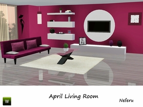 Sims 3 — Neferu April Living Room by Neferu2 — Modern-style living to give a touch of chic to your sims houses. 15 new