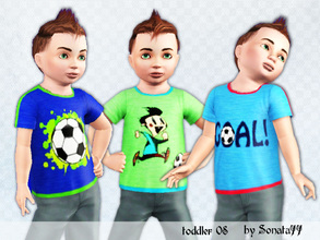 Sims 3 — Sonata77 toddler 08 by Sonata77 — New t-shirt for little boys with bright football prints.