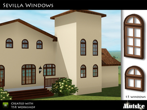 Sims 3 — Sevilla Windows Part 1 by Mutske — The Sevilla Windowset is part of a construction collection. Second part will