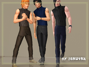 Sims 3 — Set Next (top + pants) by bukovka — Set of clothes for young and adult men. Pants unusual cut. Top turtleneck