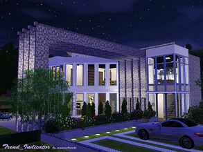 Sims 3 — Trend_Indicator by matomibotaki — Stylish and luxury, split-level house of glass, steel and stone, trendy but