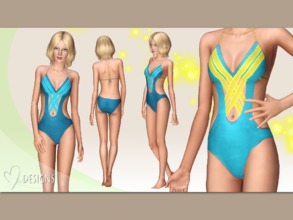 Sims 3 — Organza Inset Monokini by MwDESIGNS2 — A fashionable monokini swimsuit for your sims to wear out on the beach or