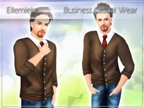 Sims 3 — Business Casual Cardigan by Ellemieke — This stylish piece for men is perfect for a (semi-)formal event, but