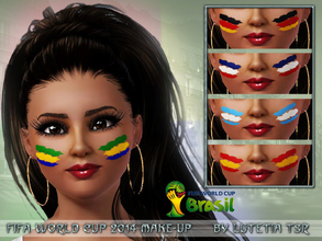 Sims 3 — FIFA World Cup 2014 - Make Up by Lutetia — The FIFA World Cup will take place from 12 June to 13 July 2014, so