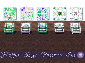 Sims 3 — Flutter Byes Pattern Set by D2Diamond — Five distinct patterns made from scratch using Create a Pattern. Comes