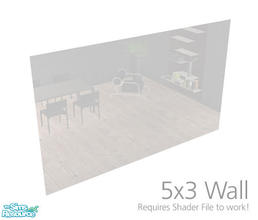 Sims 2 — Reflective Wall 5x3 by Murano — Semi-transparent mirror wall. Make sure you included the required Shader File in