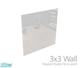 Sims 2 — Reflective Wall 3x3 by Murano — Semi-transparent mirror wall. Make sure you included the required Shader File in