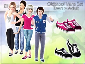Sims 3 — Oldskool Vans Set Teen > Adult by Ellemieke — These were made by request after I published my regular pairs