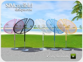 Sims 3 — Flora Nenufar Parasol by SIMcredible! — by SIMcredibledesigns.com available at TSR