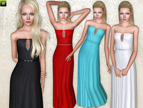 Sims 3 — (Teen) Party Dress by lillka — Party Dress for teen girls Everyday/Formal 4 styles/recolorable Mesh by Tomislaw