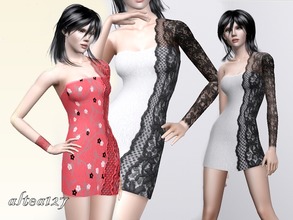 Sims 3 — Lace Dress by altea127 — Elegant mini dress with a soft lace part.
