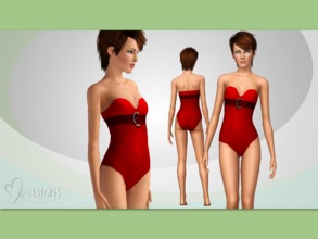 Sims 3 — Retro Buckle Swimsuit by MwDESIGNS2 — A trendy retro swimsuit for the ladies among your sims that absolutely