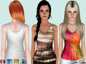 Sims 3 — Sci-fi top by StarSims — The perfect outfit for a paty or date. Top with print. Customizable. -recolorable -CAS