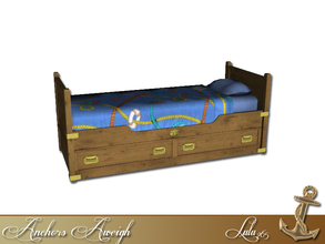 Sims 3 — Anchors Aweigh Bedroom Bed by Lulu265 — Part of the Anchors Aweigh Set Fully CAStable Made by Lulu265 for TSR
