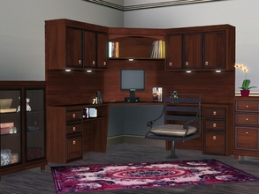 Sims 3 — Corner Office by Flovv — A classical, traditional style office. If you use the corners smart, you can spare lot