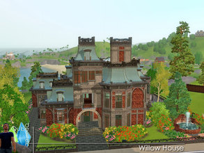 Sims 3 — Willow House by qubedesign — Another scary, over-the-top Gothic Victorian Revival from QubeDesign. Two bedrooms,