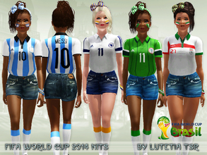 Sims 3 — FIFA WC 2014 Kits - Group F - YA/A by Lutetia — Group F: the football kits of Argentina, Bosnia-Herzegovina,