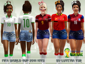 Sims 3 — FIFA WC 2014 Kits - Group H - YA/A by Lutetia — Group H: the football kits of Belgium, Algeria, Russia and Korea