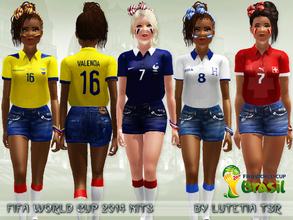 Sims 3 — FIFA WC 2014 Kits - Group E - YA/A by Lutetia — Group E: the football kits of Switzerland, Ecuador, France and
