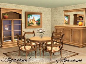 Sims 3 — Afiyet olsun by spacesims — This traditional dining room made of quality woods is the perfect choice for the