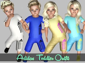Sims 3 — Adidas Toddler Outfit by MartyP — ~2 Recolourable chanels ~For Toddler boys and girls ~Thumbnail for CAS and