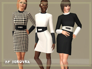 Sims 3 — Coat with belt Elastic by bukovka — Coats for young adult women. Elastic waistband emphasizes the benefit waist.