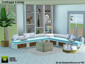 Sims 3 — Cottage Living by TheNumbersWoman — Kind of crazy, beachy, garage, modern type thing that is a mix and match of