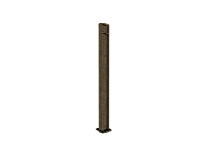 Sims 3 — Reinforced Steel Joist (column with base) by Cyclonesue — A reinforced steel column that can be used as decor or