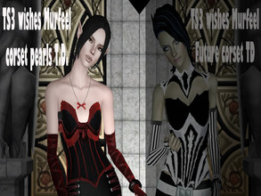 Sims 3 — Ts3 wishes Murfeel_Corset pearls_T.D. by Sylvanes2 — This corset is based on 1 of Murfeel's Ts3 wishlist. So its