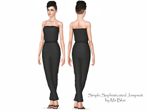 Sims 3 — Simple Sophisticated Jumpsuit by Ms_Blue — Well the name says it all. A simple sophisticated strapless jumpsuit