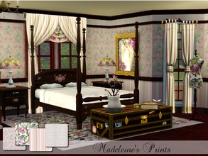 Sims 3 — Madeleines Print Patterns by cm_11778 — A new set of floral, stripe and solid prints that are great for bedrooms