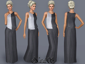 Sims 3 — Casual beach maxi dress FA-YA by Natalis — Casual beach maxi dress. Ultra soft lightweight stretch-jersey dress
