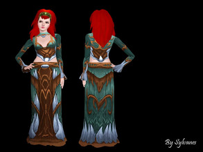 Sims 3 — Fel warlock dress_T.D. by Sylvanes2 — This dress is inspired by World of Warcraft gear for warlocks. Its for