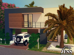 Sims 3 — Jess_Furnished_ by ayyuff — A cute modern house for 4 persons. 20x20 Lot. It has: a kitchen,study-dining/living