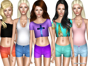 Sims 3 — Modern teen set by CherryBerrySim — New clothing set for modern teen girl sims! Wearing any piece of this set