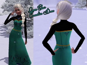 Sims 3 — Queen Elsa Coronation Dress by aleyn2 — Queen Elsa's from Disney movie Frozen coronation dress with shoes. Hope
