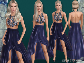 Sims 3 — 394 - Skirt with necklace by sims2fanbg — .:394 - Skirt with necklace:. Skirt with necklace in 3 recolors,Custom