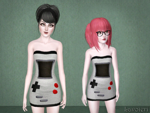 Sims 3 — Gameboy Dress by Lavoieri — Gameboy Dress by Lavoieri - two files: for teen and adult/young adult; -